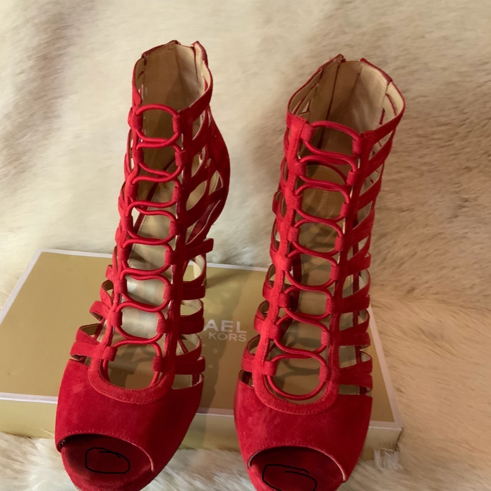 Michael Kors Strappy Red Heels